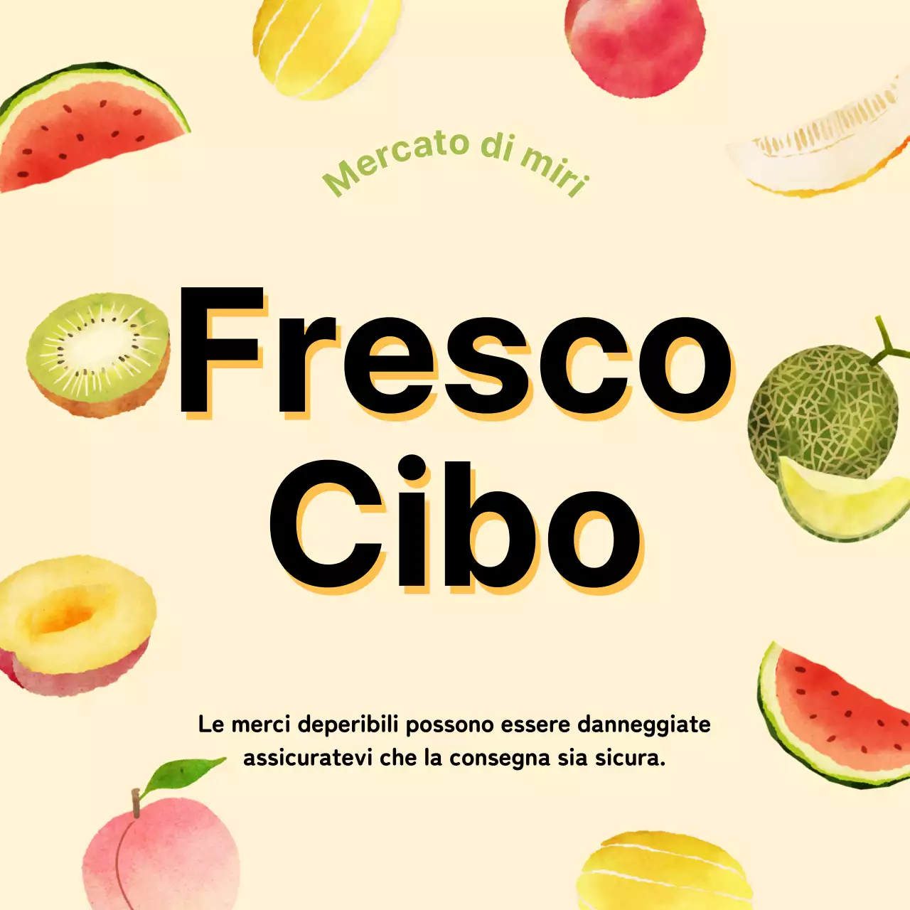Adesivi illustrati per alimenti freschi