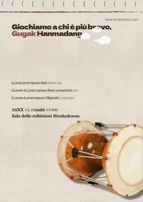 Promuovere una semplice performance classica con una foto di un violino d'avorio