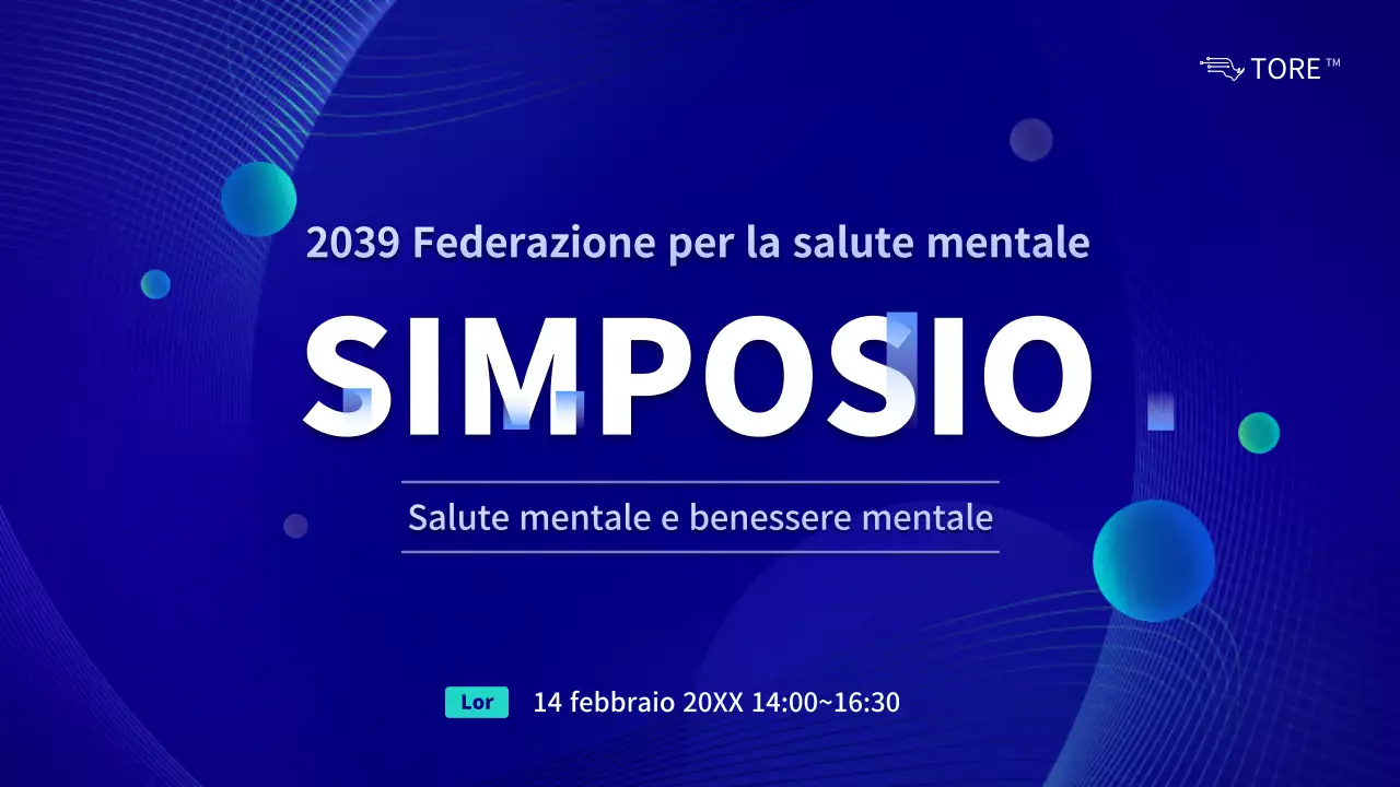 Concetti geometrici in blu e verde Simposio dal vivo