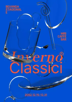 Menu del bar in blu e rosso