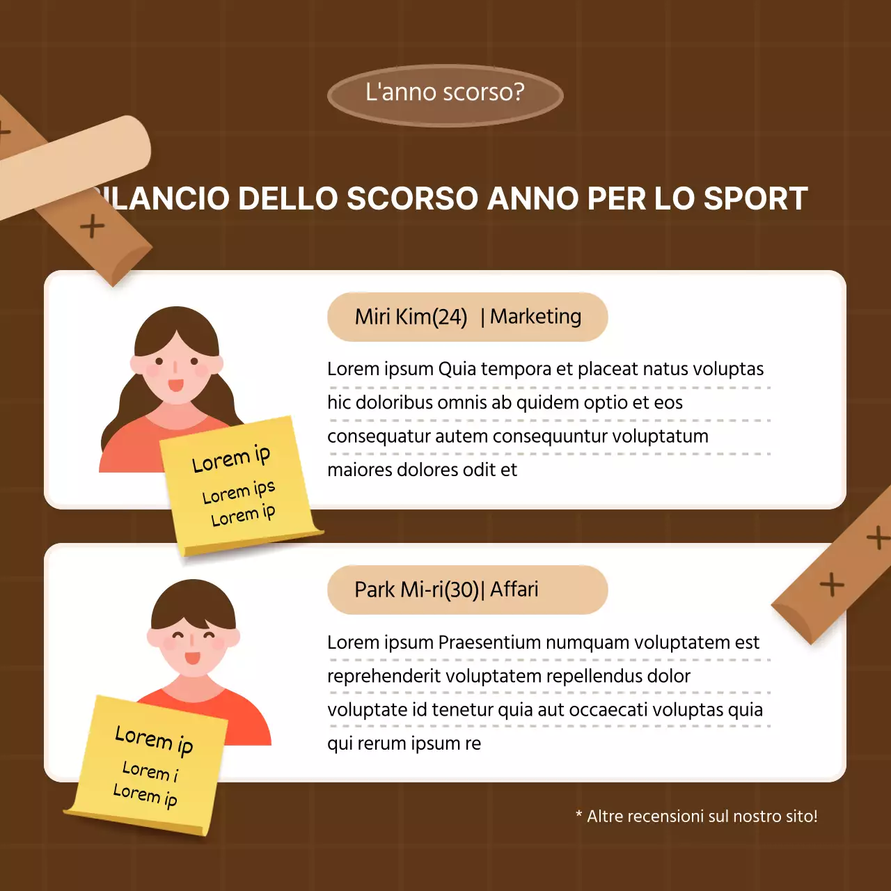 Toni marroni e punte di rosso L'evento interno di Capodanno Athletics Card News