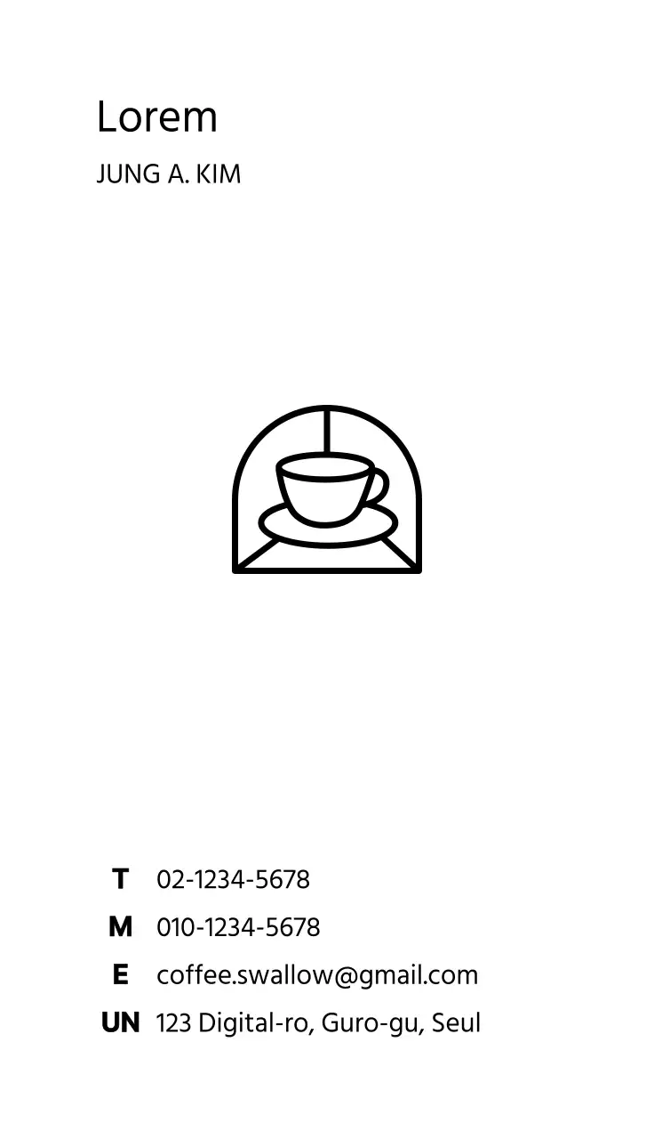 Logo semplice del caffè Biglietti da visita del caffè