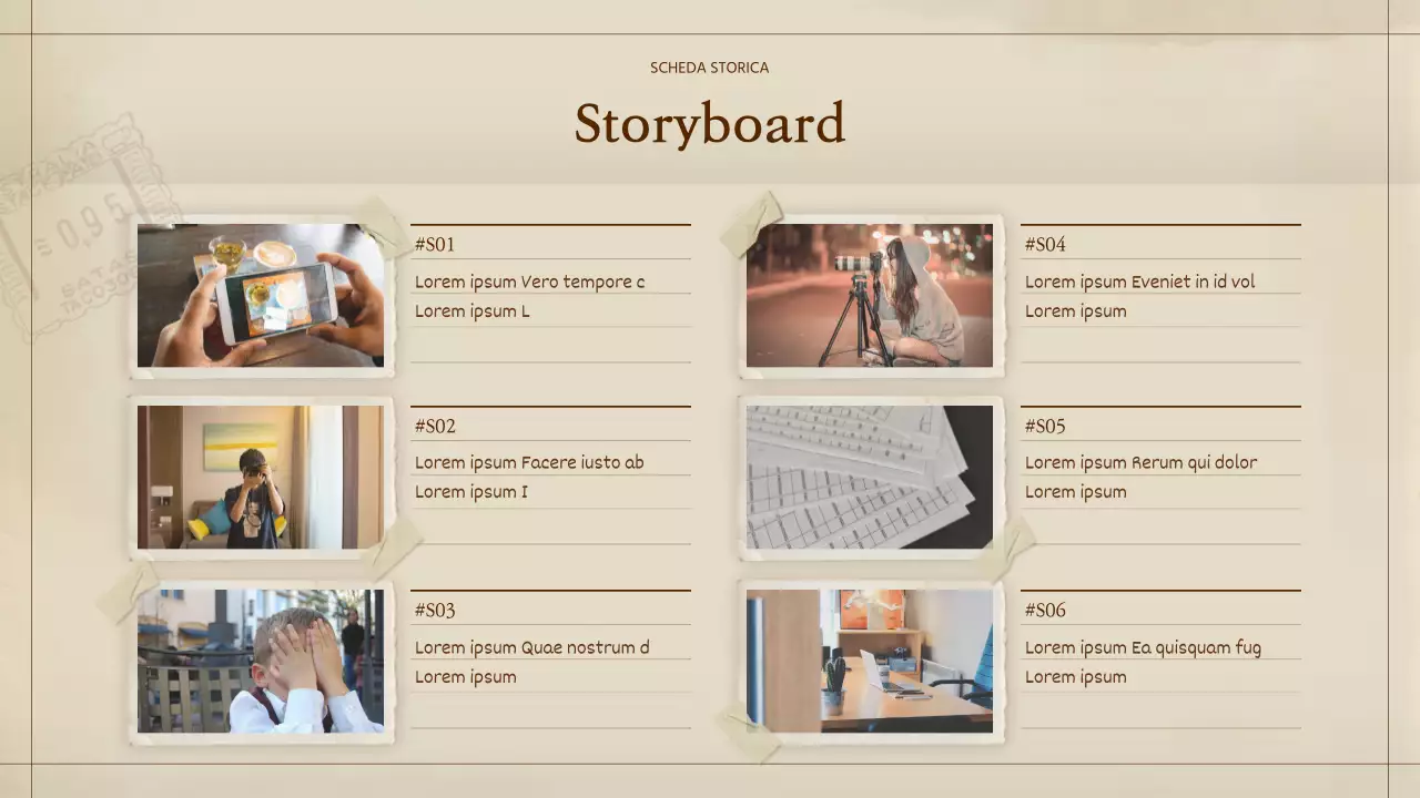 Album Scrapbooking Concept Film Proposal in Beige Brown