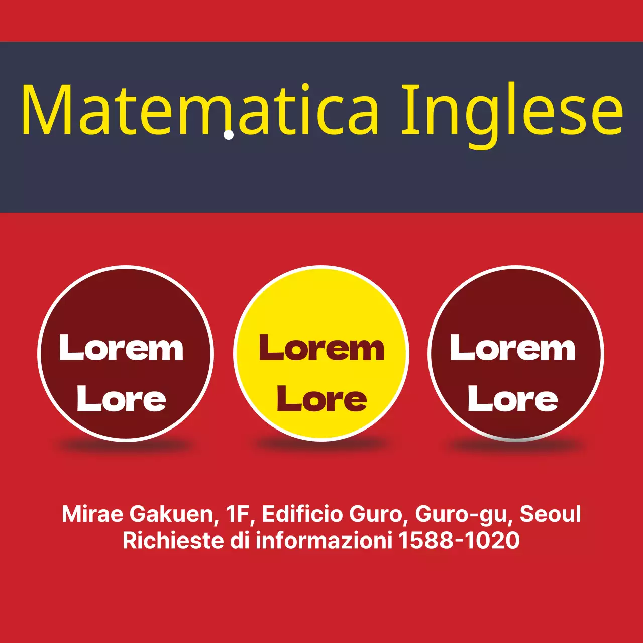 Scuola di matematica e inglese