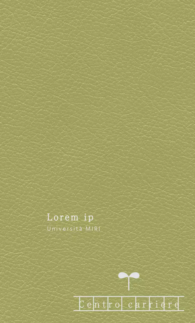 Copertina dell'agenda universitaria con aspetto di carta manoscritta del Career Centre