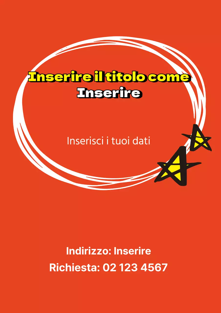 Promuovere con un'illustrazione che evidenzi il titolo in rosso