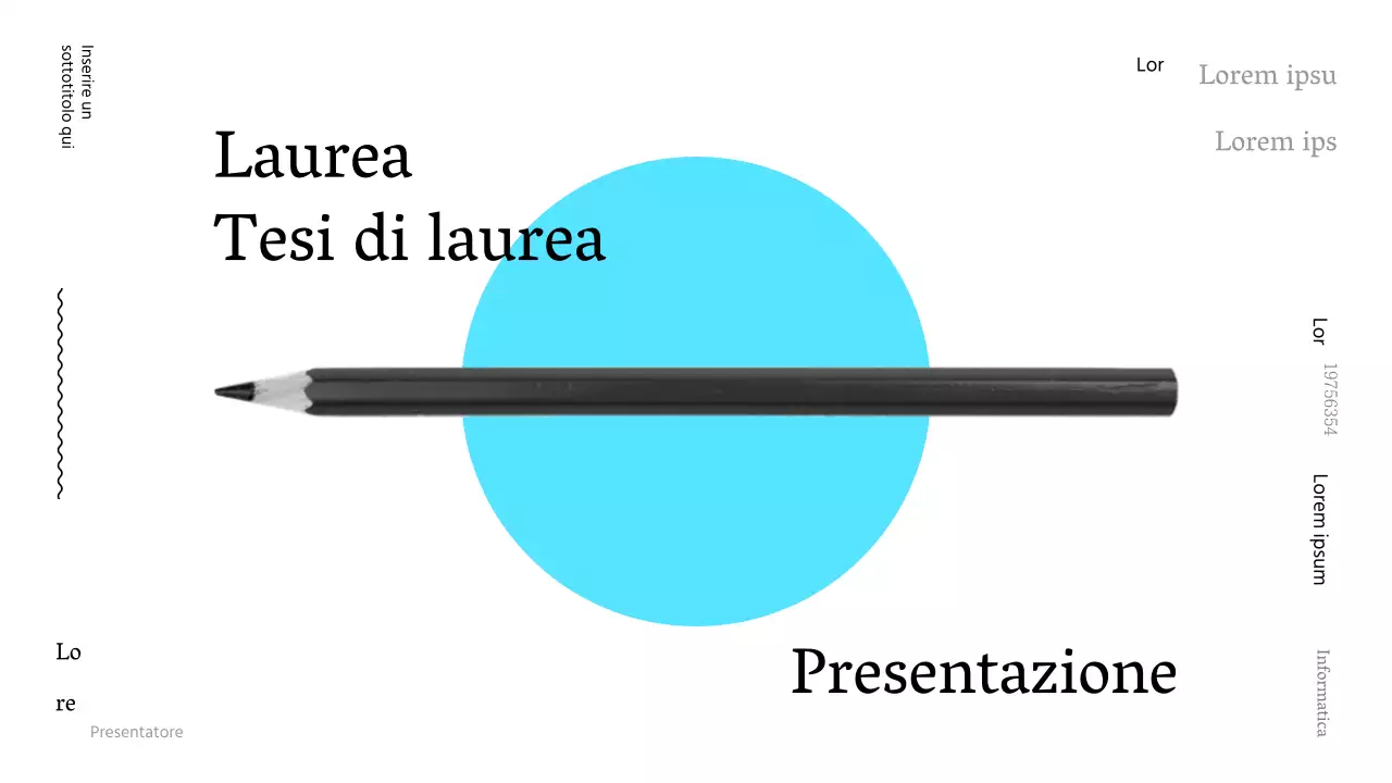 Presentazione della tesi di laurea