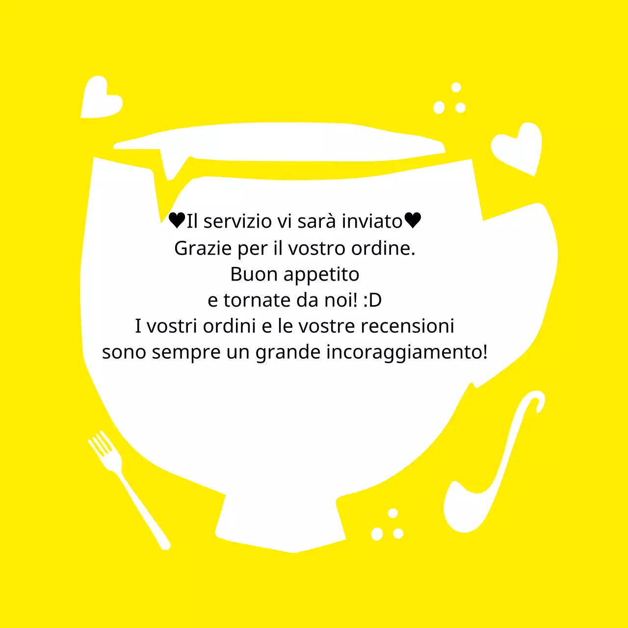 Adesivo di ringraziamento per la consegna