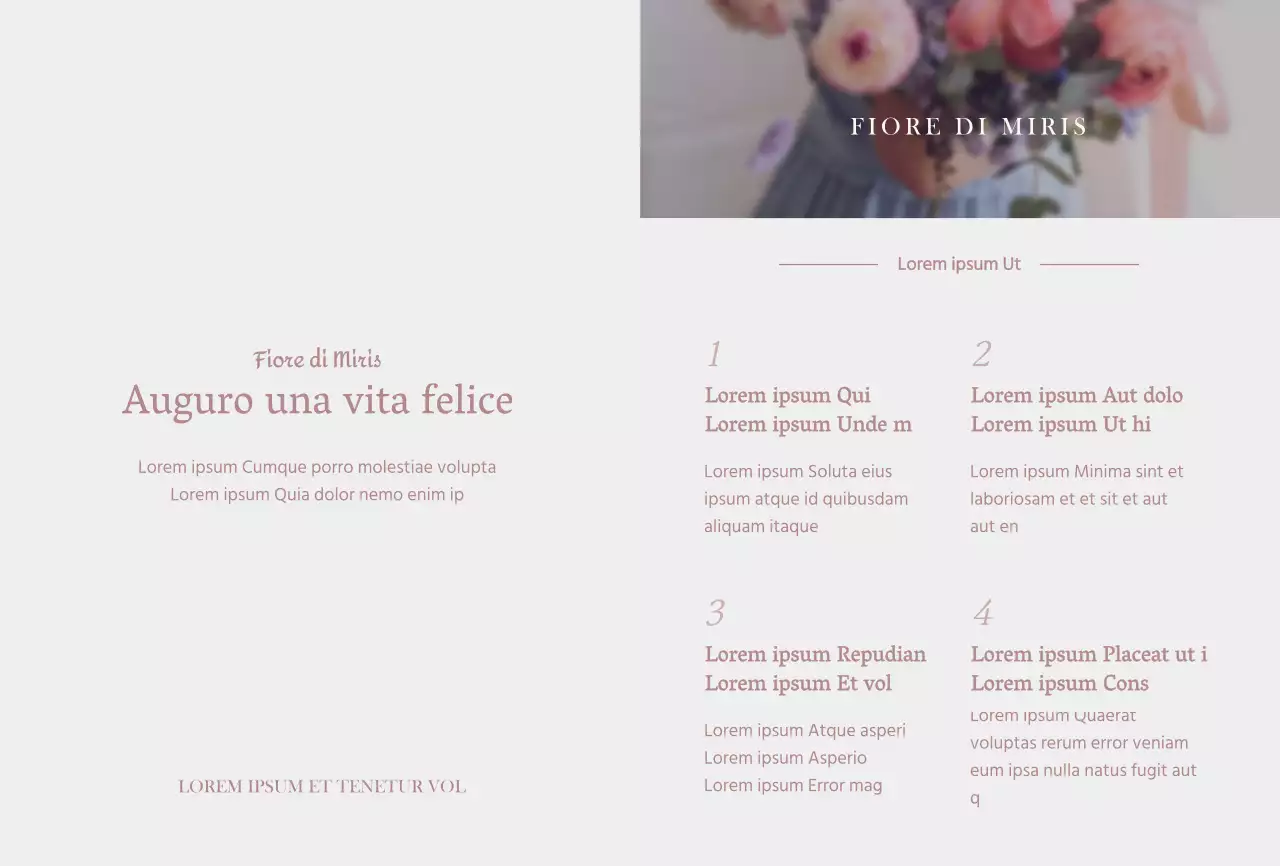 Per promuovere un fiorista in rosa vintage