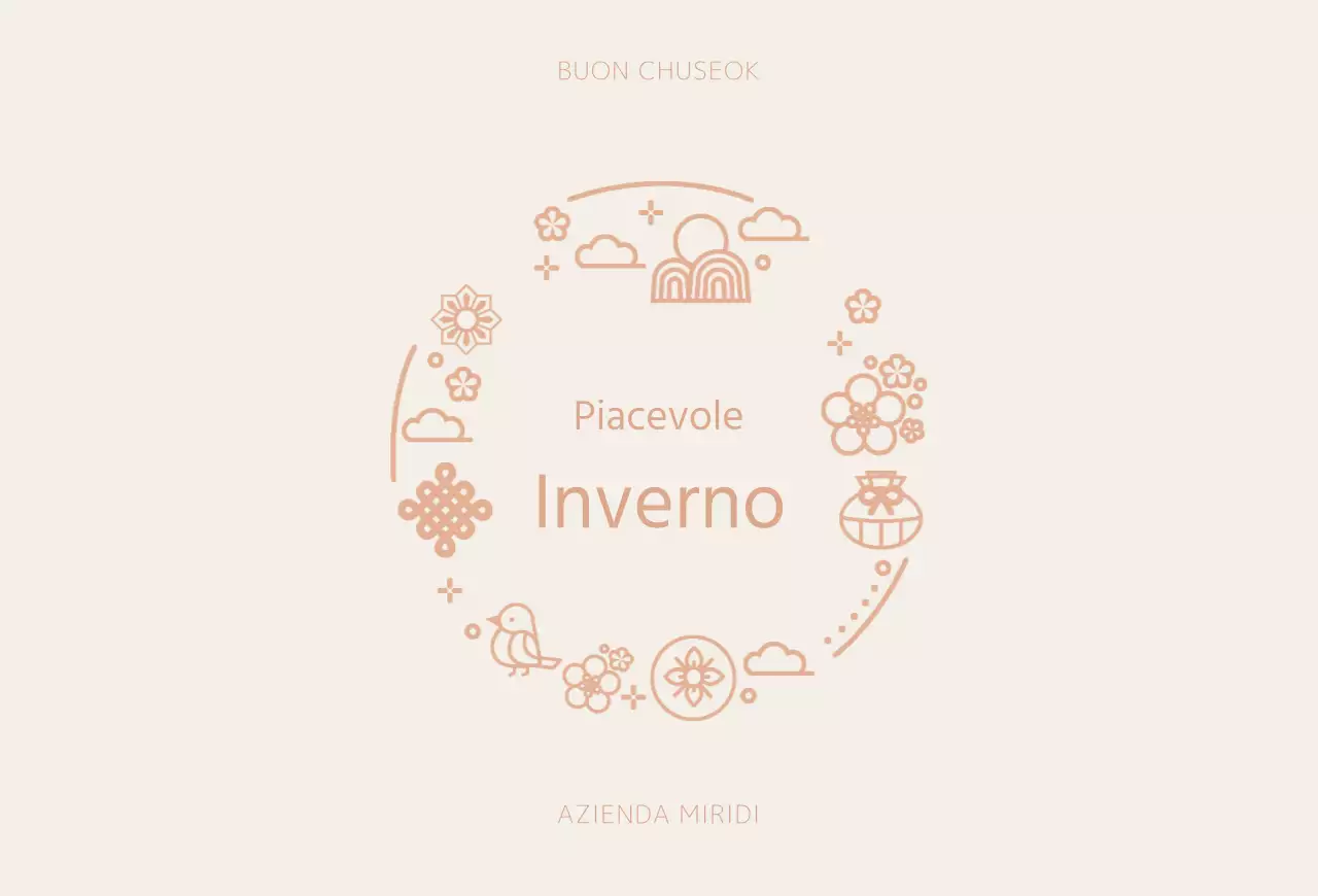 Cartolina Chuseok moderna e semplice