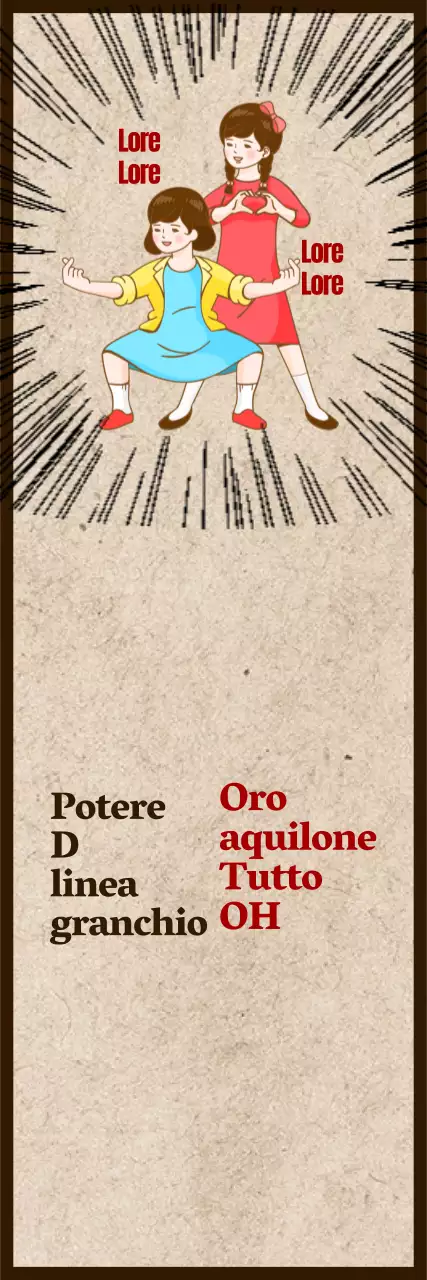 Immagine comica con accenti beige e rossi e slogan antifumo