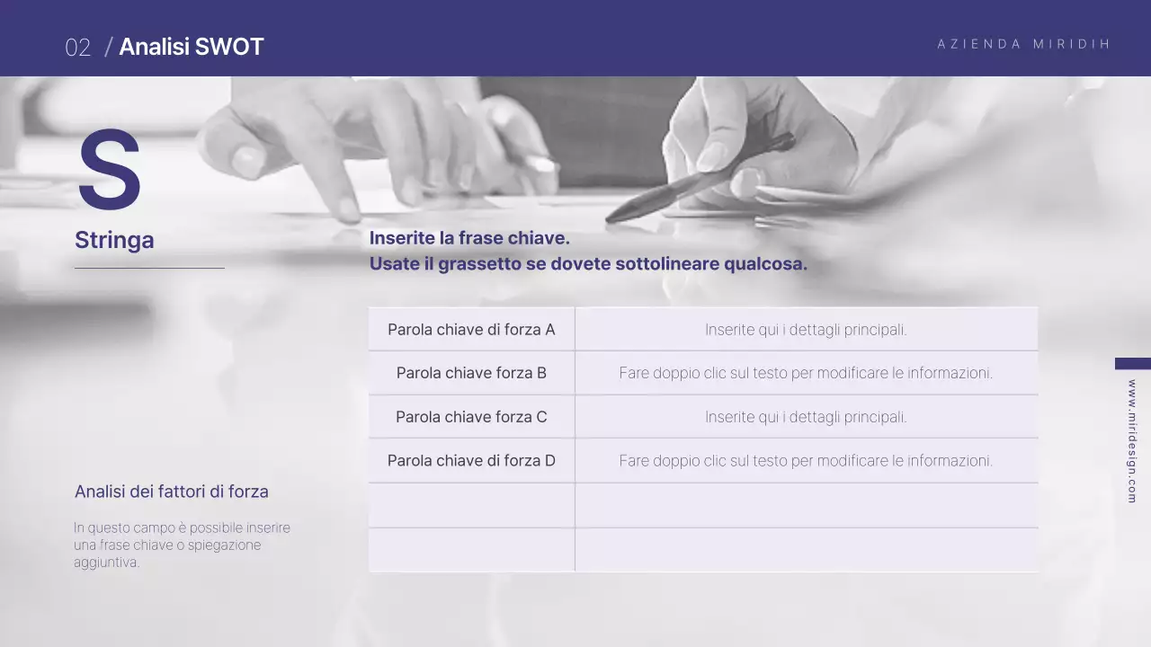 Modello di brief creativo a tema viola