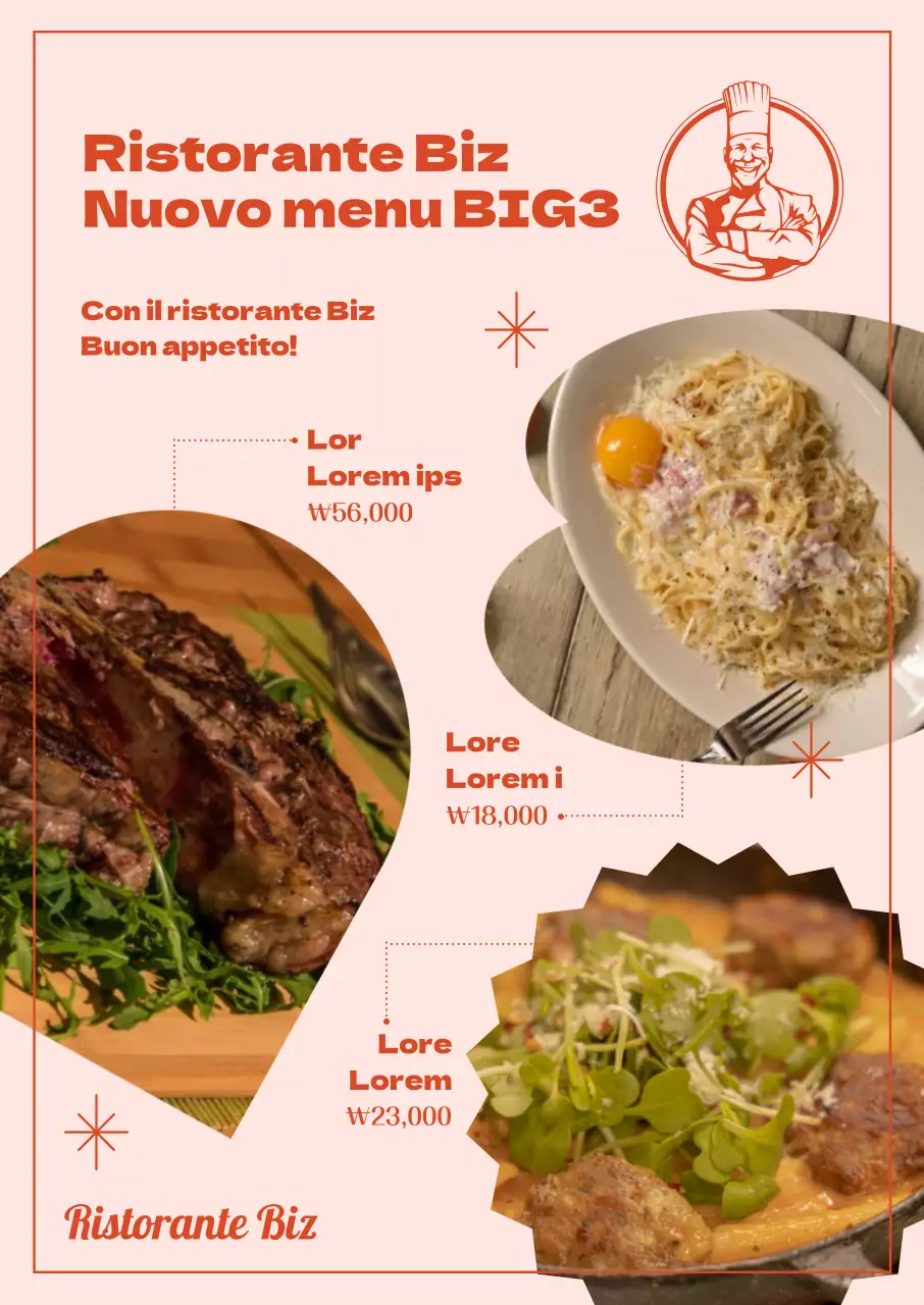 Promuovete il nuovo menù del vostro ristorante con un tocco emozionale di rosso