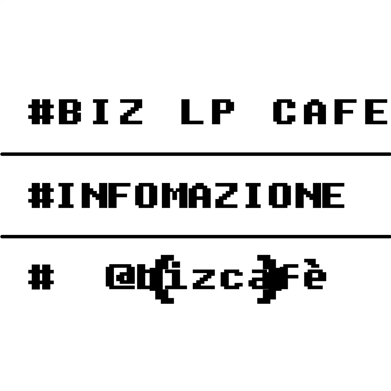 Testo semplice e alla moda in stile caffetteria in nero