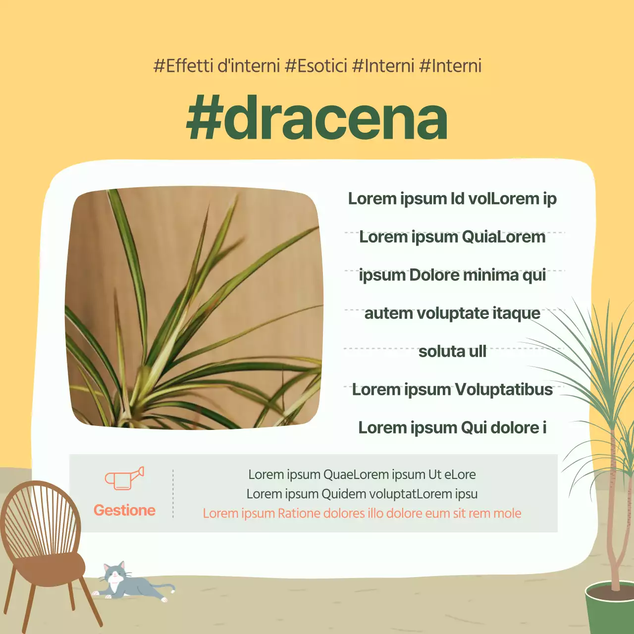 Cartolina di raccomandazione per animali domestici verde e giallaNews design
