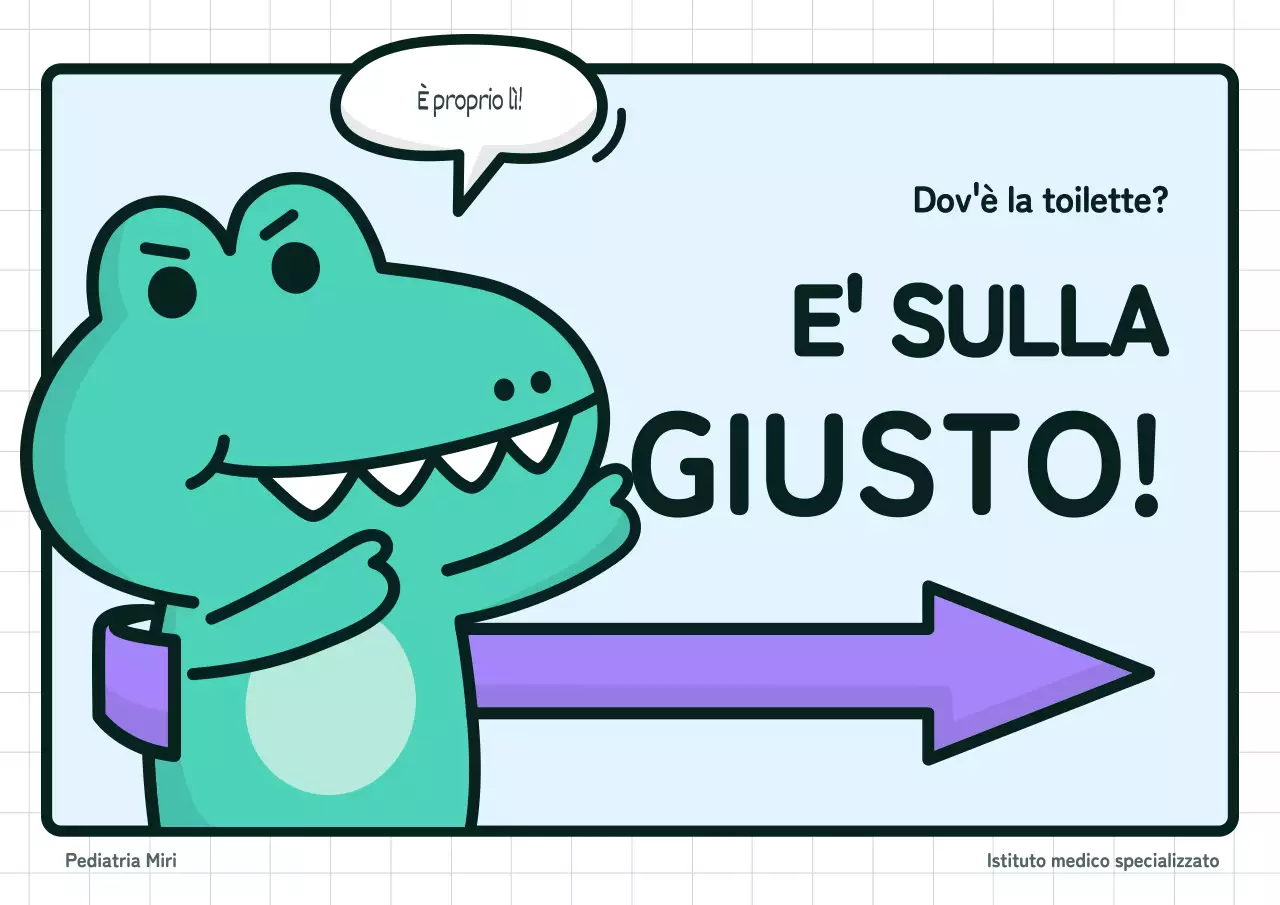 Informazioni sulla struttura con un simpatico concetto di carattere verde