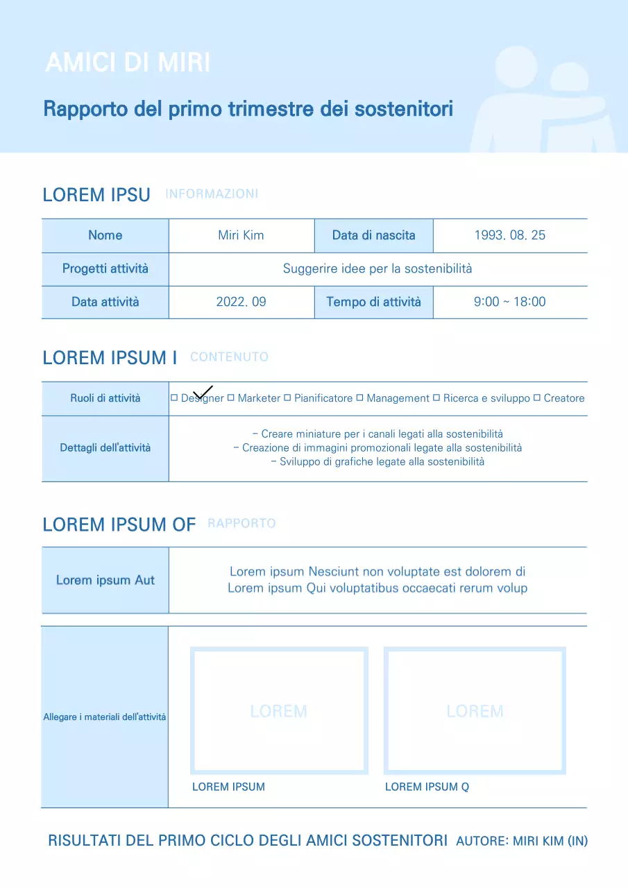 I sostenitori si presentano in azzurro