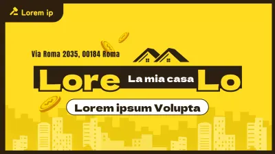 Tema d'asta per appartamenti con illustrazioni e tipografia semplici e pulite che enfatizzano il concetto.