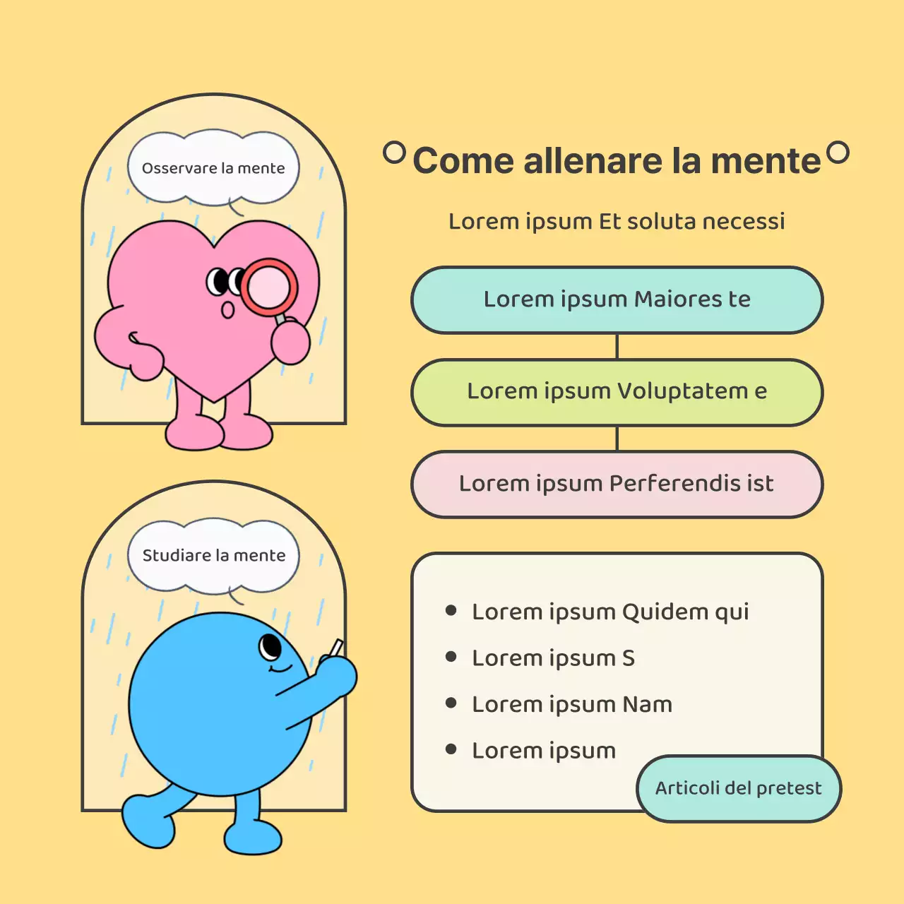 Carino il centro di consulenza psicologica giallo e verde