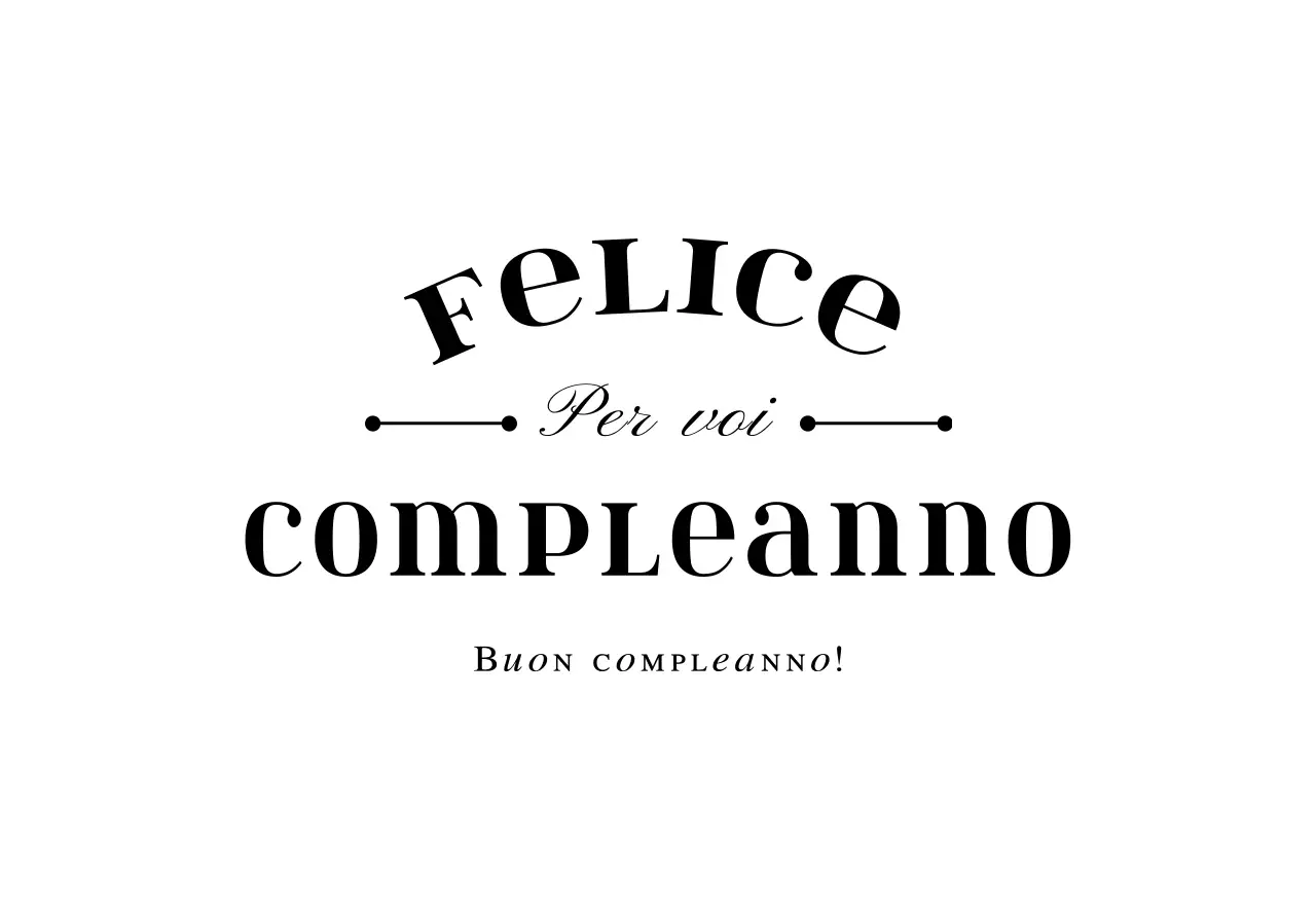 Busta per cartolina di compleanno con testo nero e illustrazione al tratto