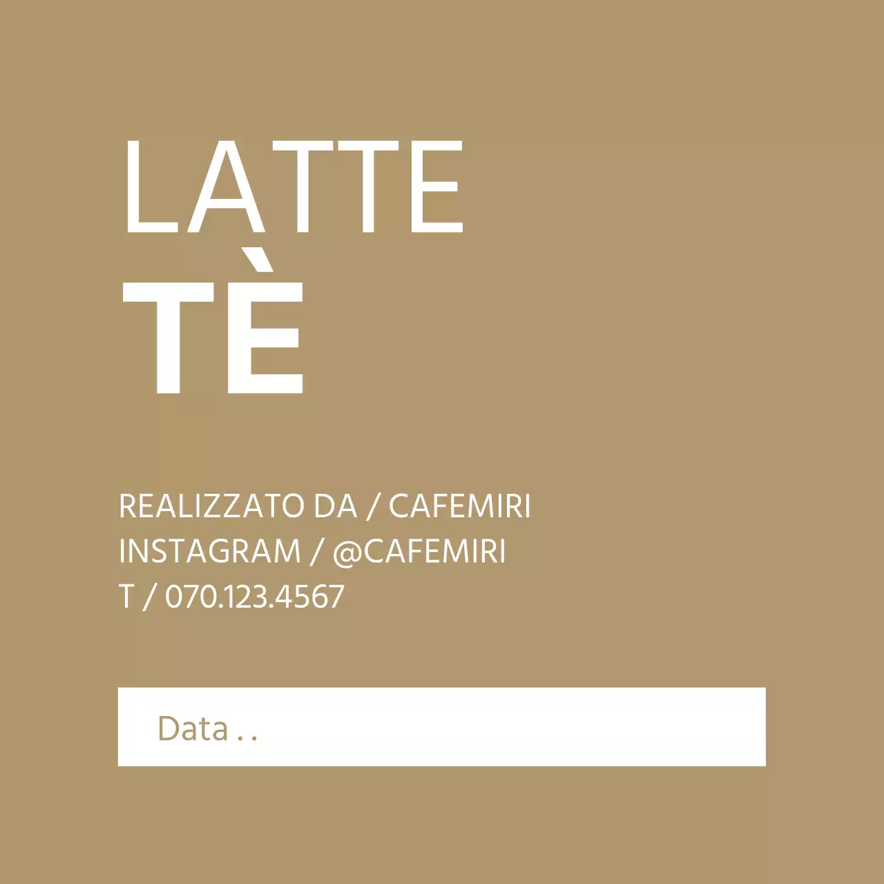 Marrone Testo semplice Caffè