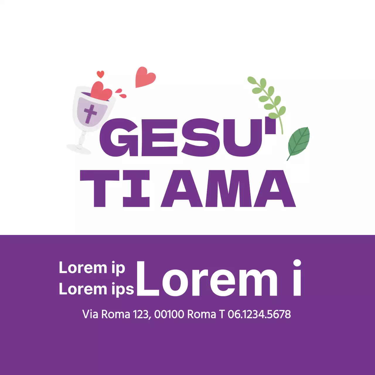 Chiesa illustrazione semplice viola