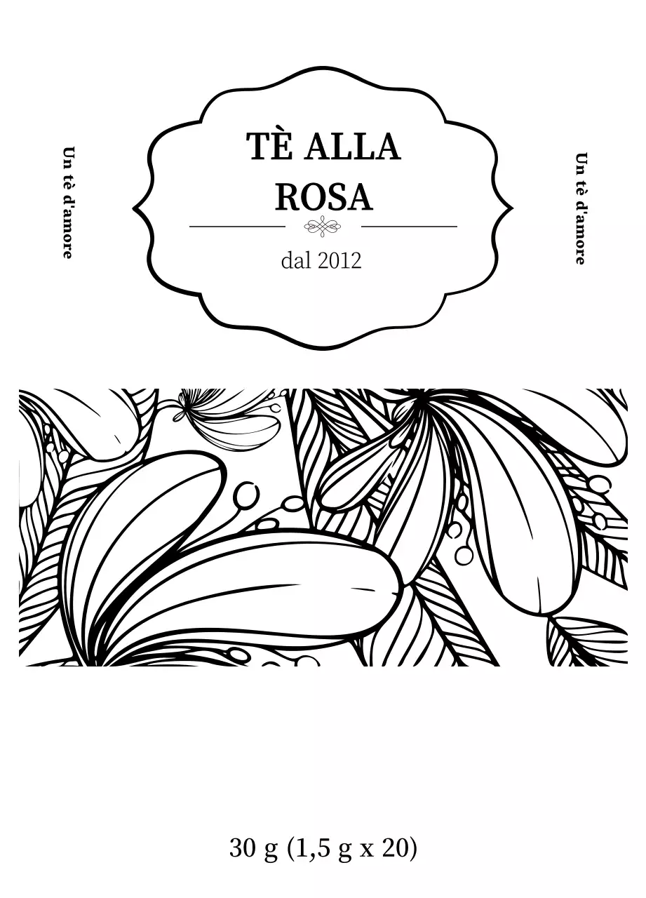 Lussuose bustine di tè alla rosa dei fiori
