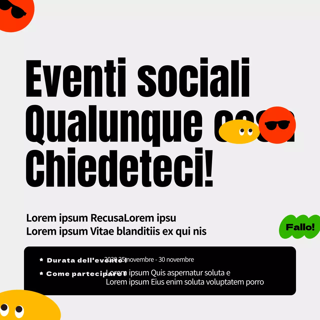 Fiere del lavoro online con concetti colorati e simpatici