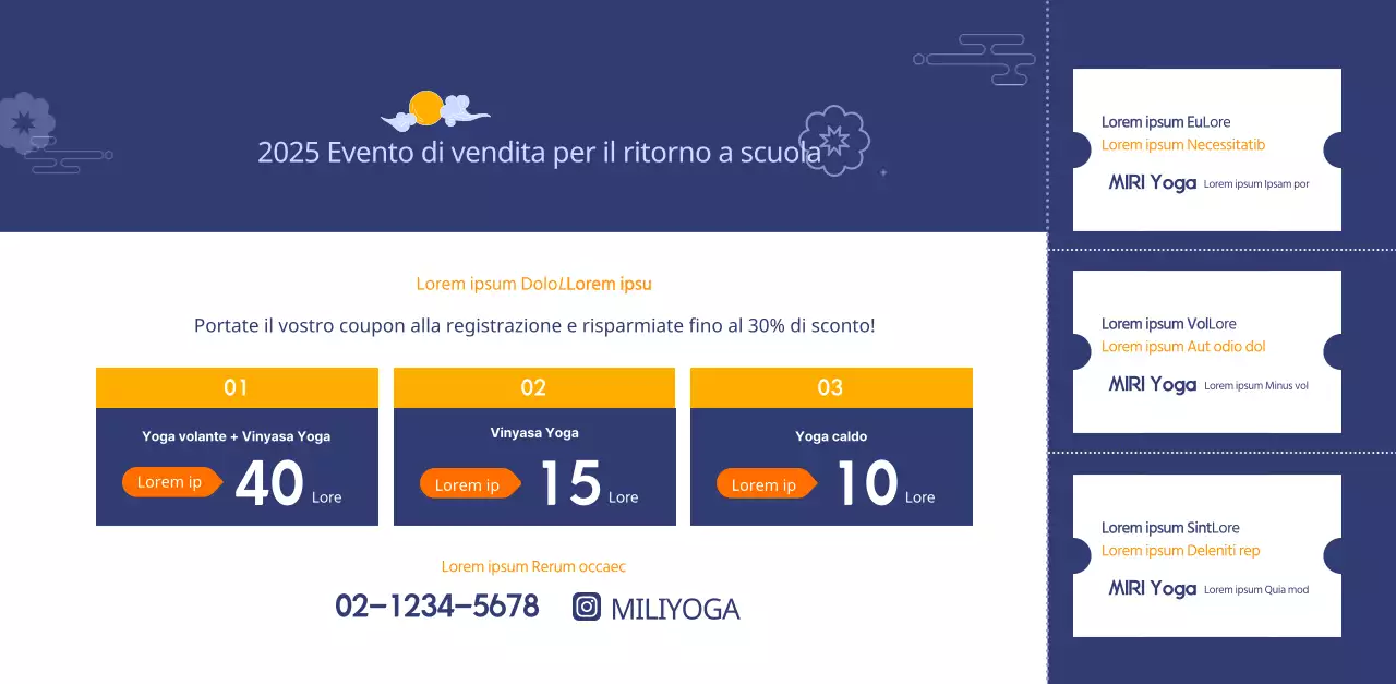 Calendari arancioni da regalare per promuovere il vostro studio di yoga