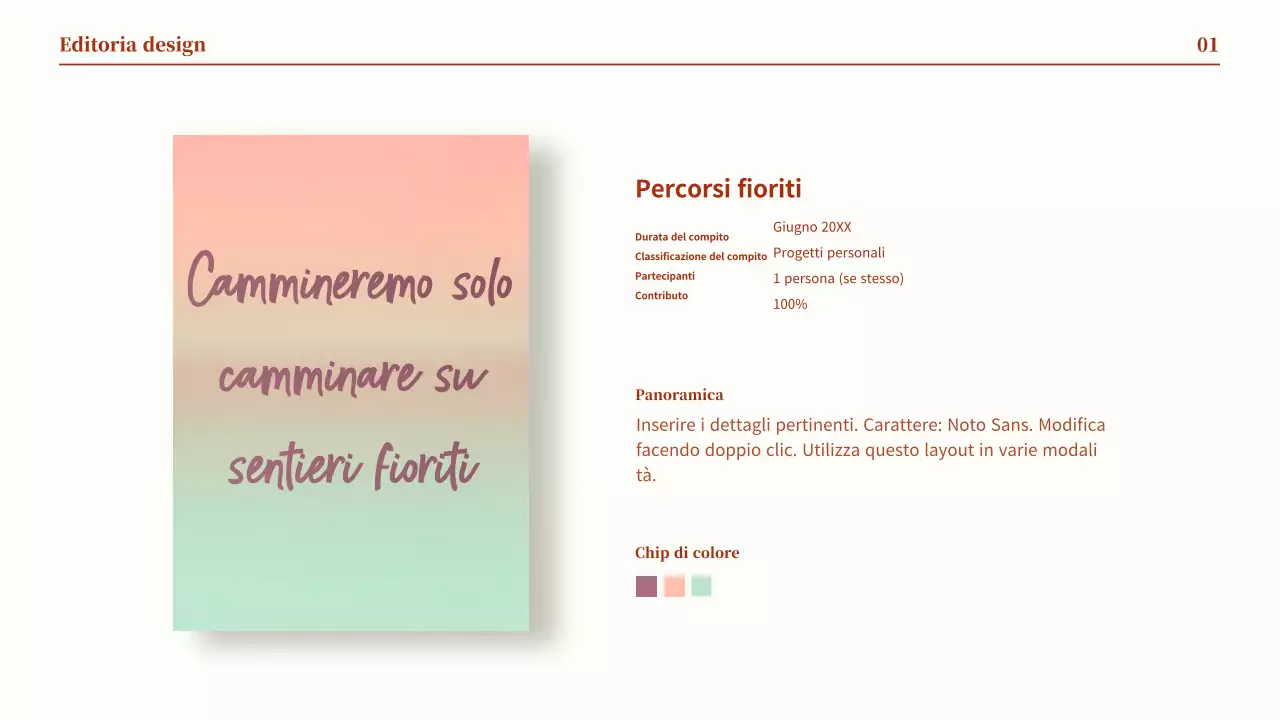 Portafoglio di design a punta circolare di colore rosso