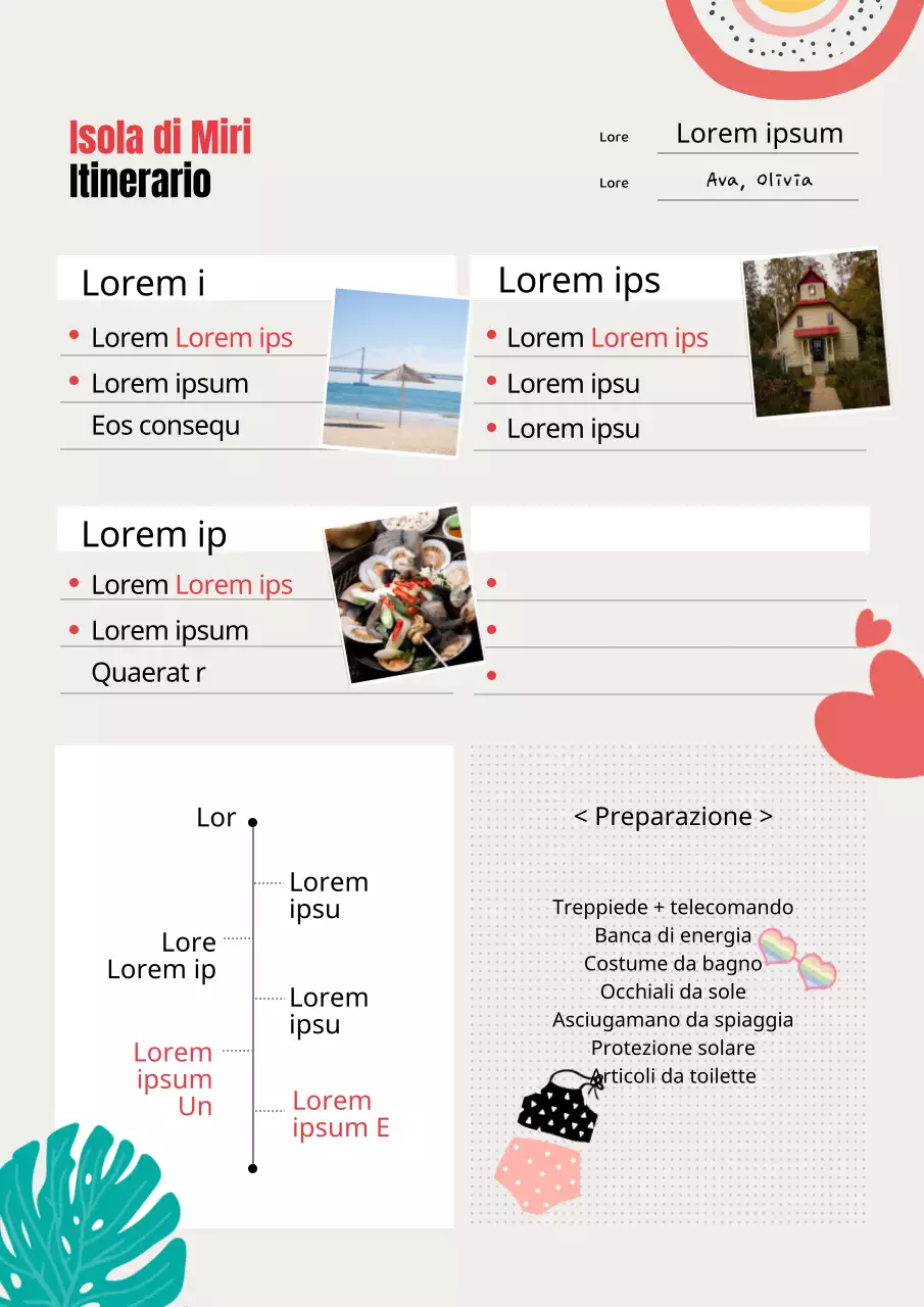 Un itinerario semplice con un tocco di fantasia