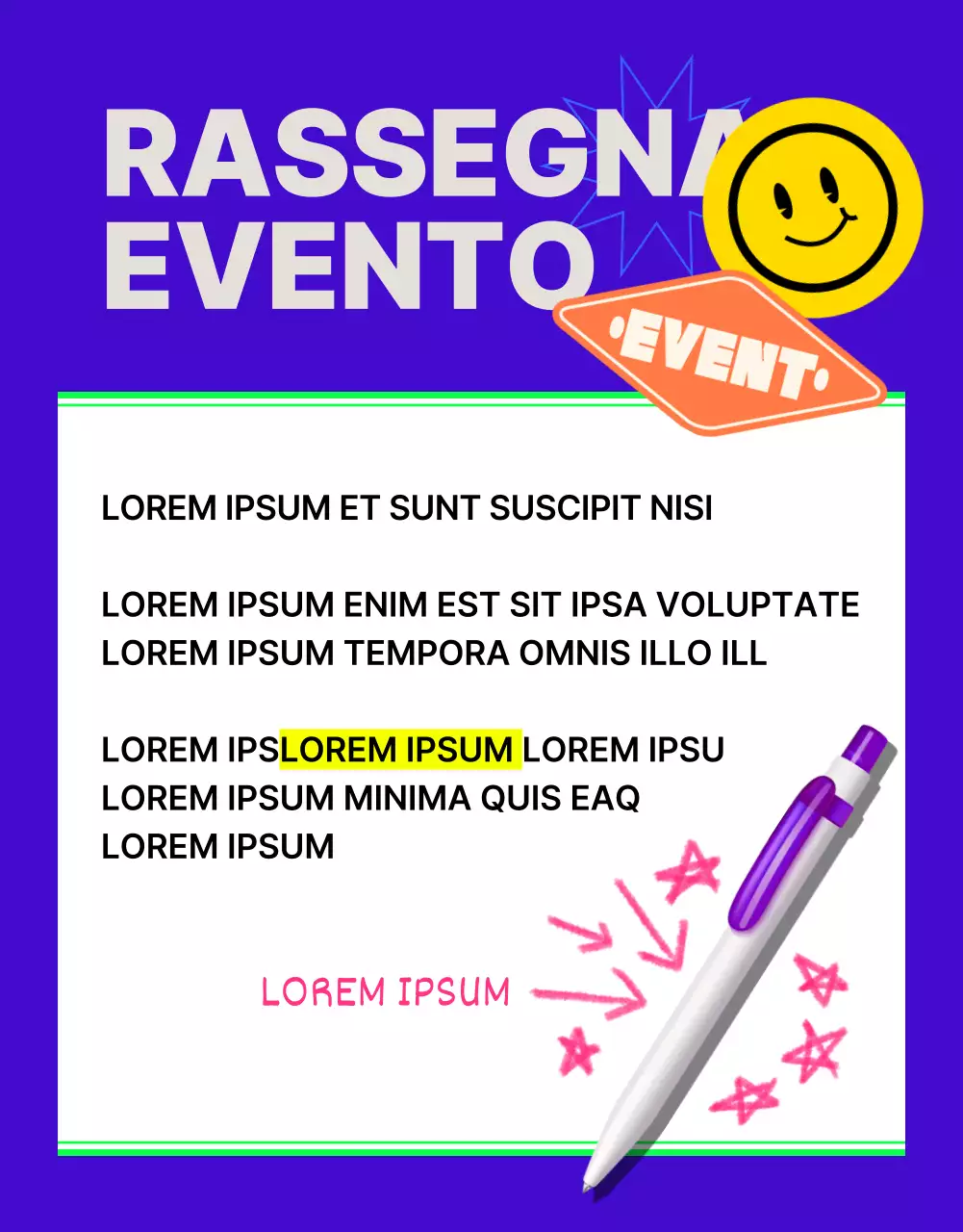 Pagina dei dettagli dell'adesivo blu