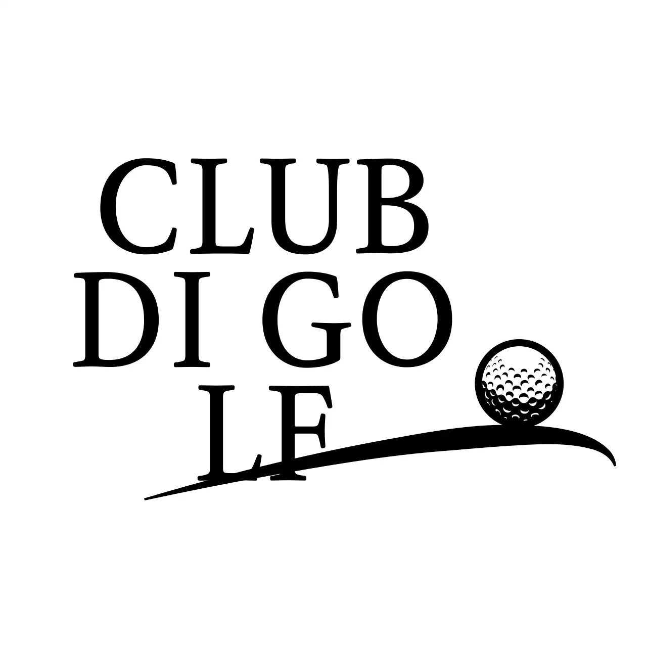 Semplice golf illustrazione logotipo stile associazione golf club
