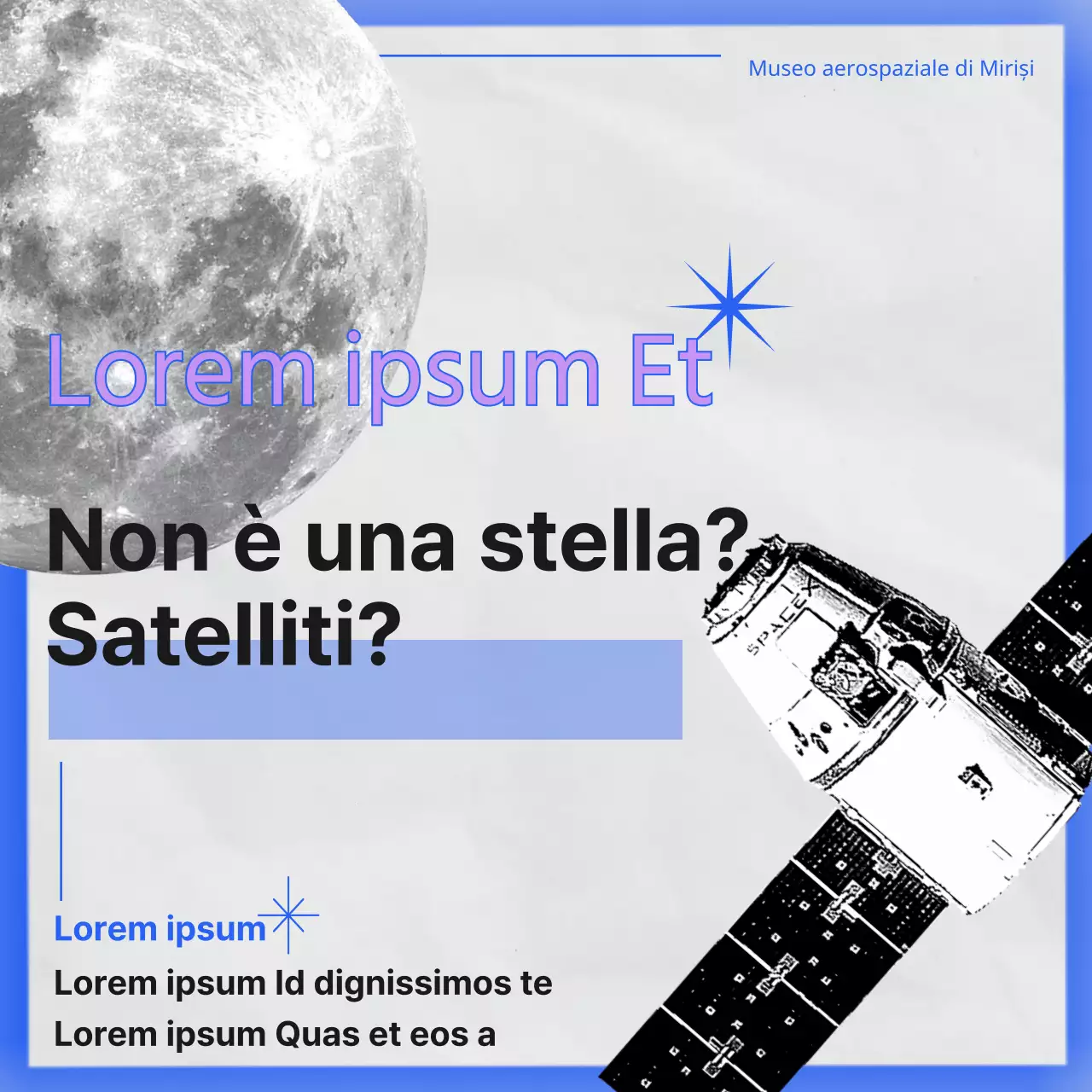 Vi presentiamo il museo spaziale minimalista nero e blu