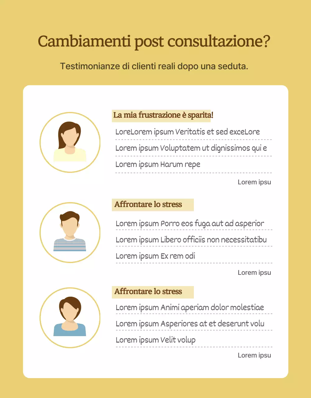 Pagina dettagliata della consulenza psicologica a tinte tenui