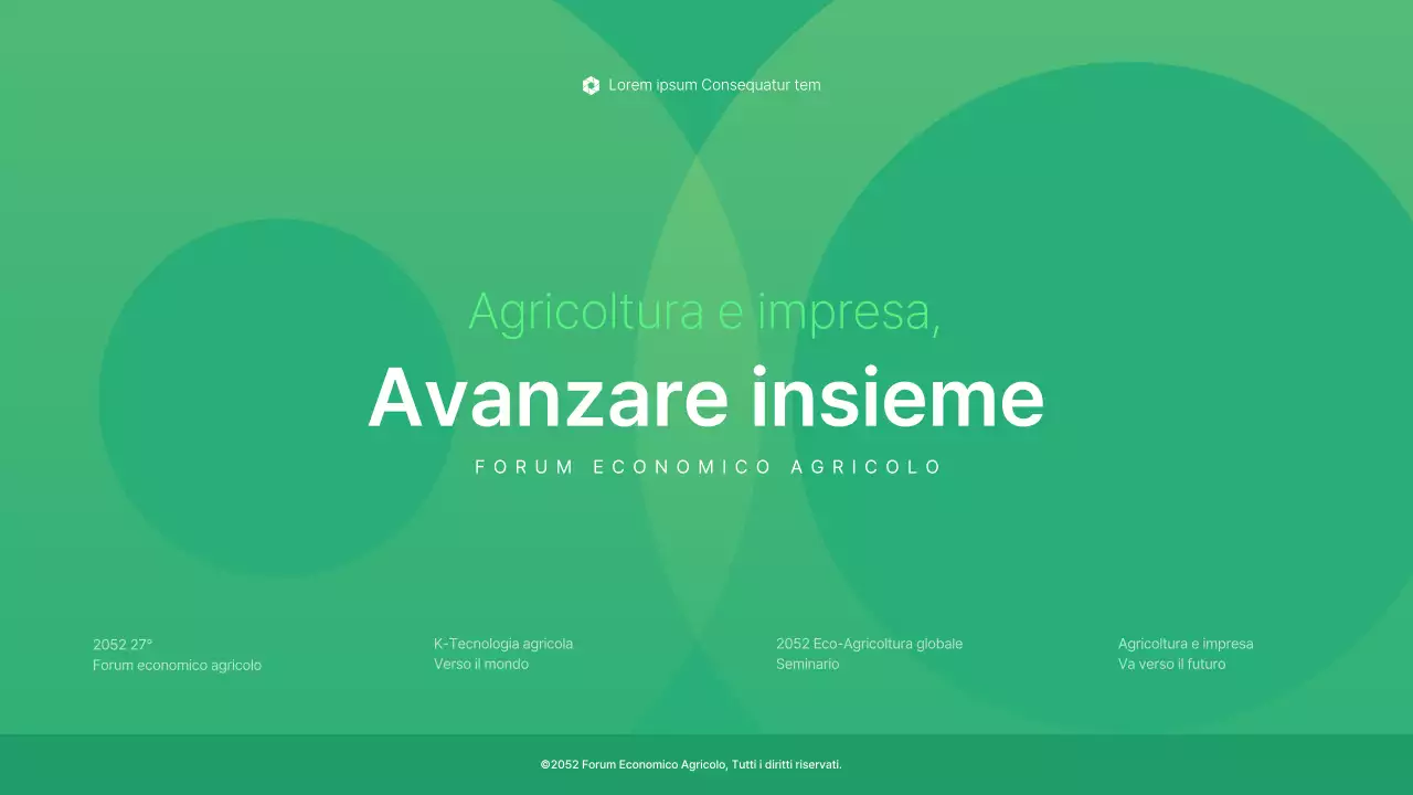 Verde e semplice: presentazioni del seminario del Forum economico Agricoltura e Impresa