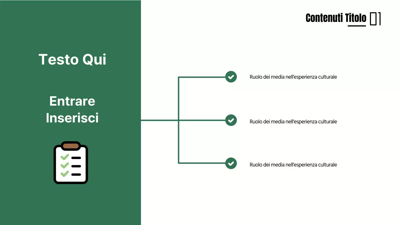 Agenda concettuale dai colori verdi