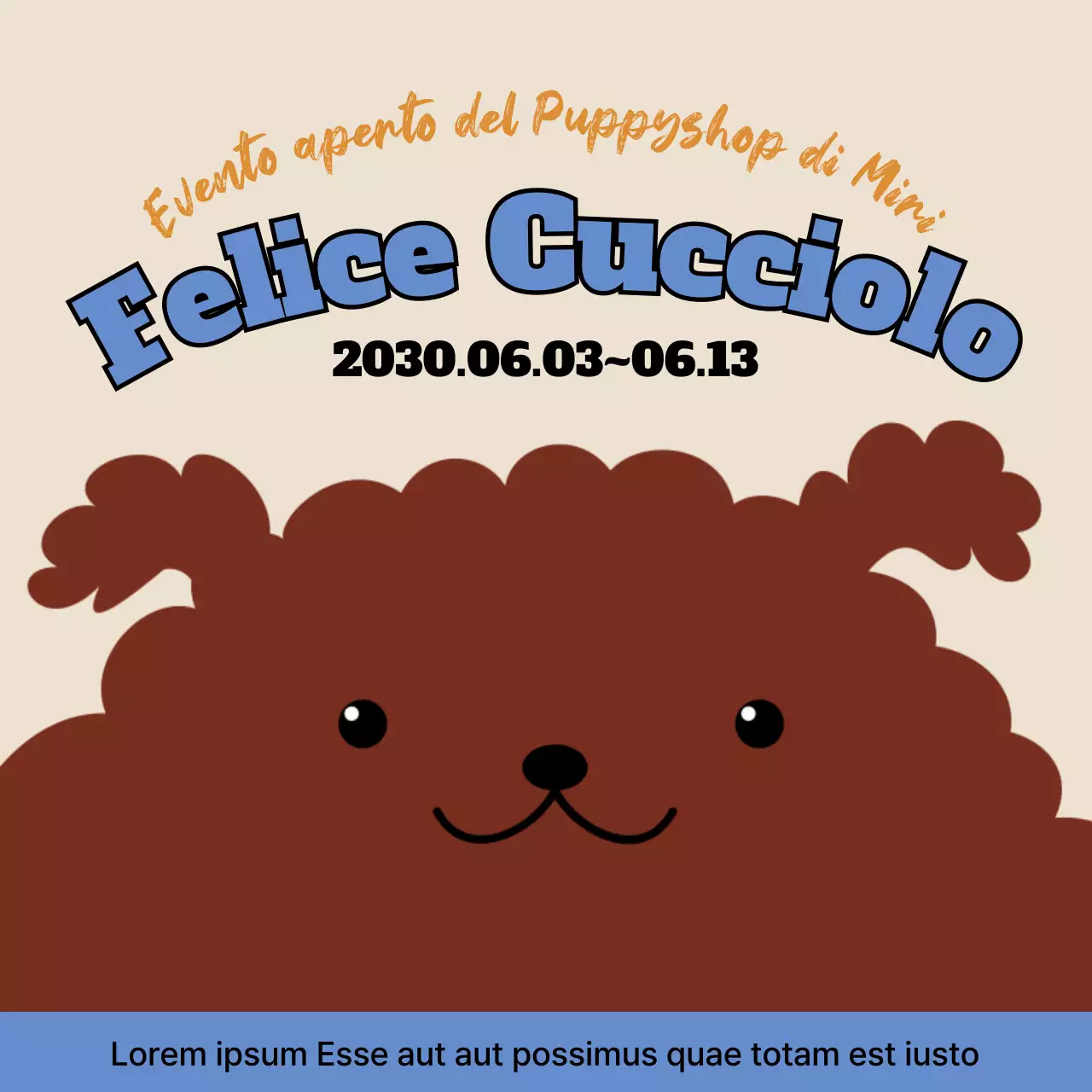 Una simpatica piazzola per la toelettatura del cane di colore blu chiaro