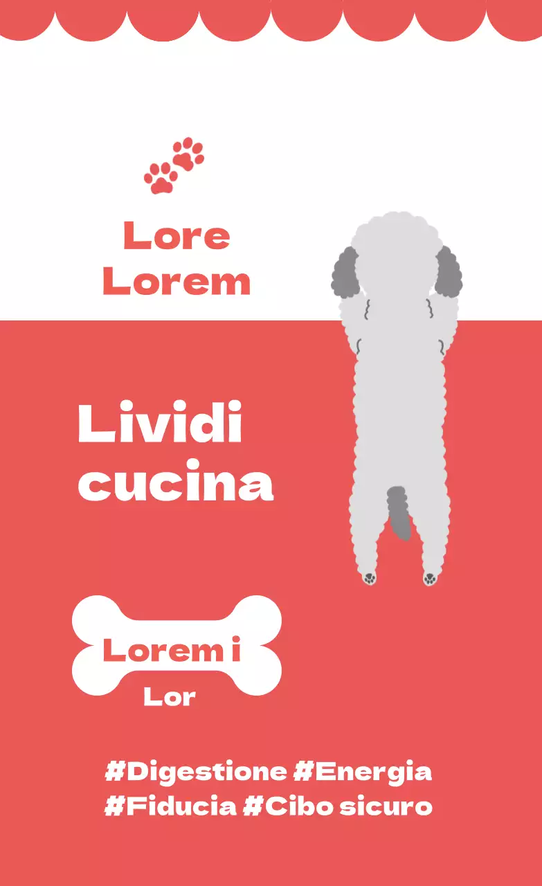 Etichette illustrate rosse per i dolcetti fatti in casa