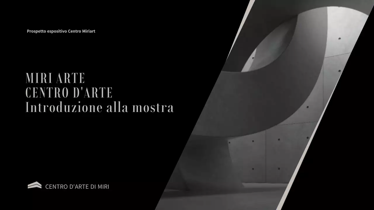 Introduzione a una lussuosa mostra museale in nero e beige