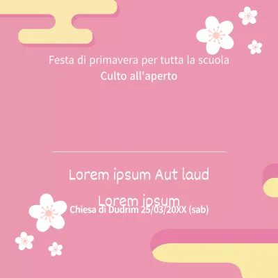 Adorazione all'aperto in primavera