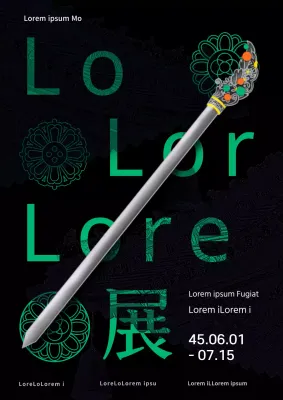 Nero Verde Lussuosa mostra di ornamenti tradizionali coreani