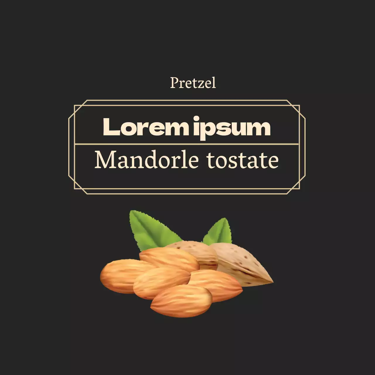 Noci di mandorle tostate Black Neat Frame