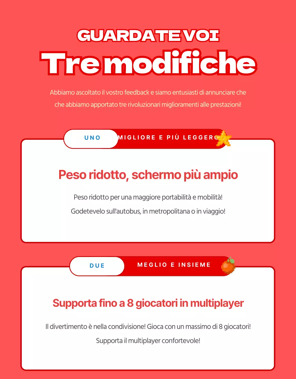 Pagina dettagliata dei dispositivi di gioco