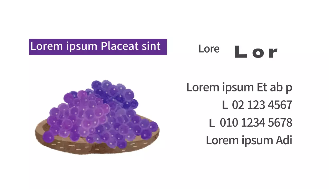 Illustrazione viola prodotti carini