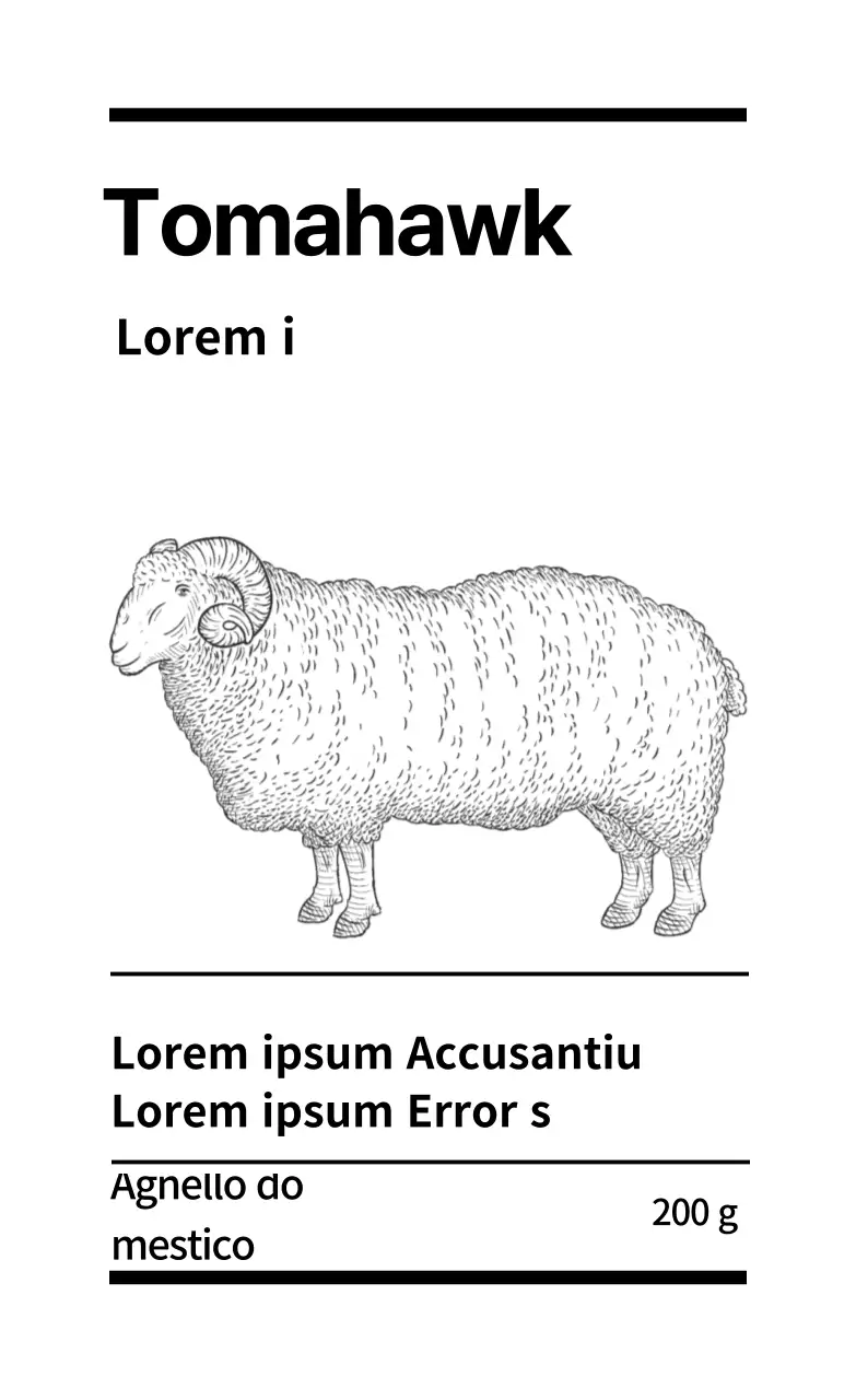 Etichette alimentari bianche illustrate e pulite