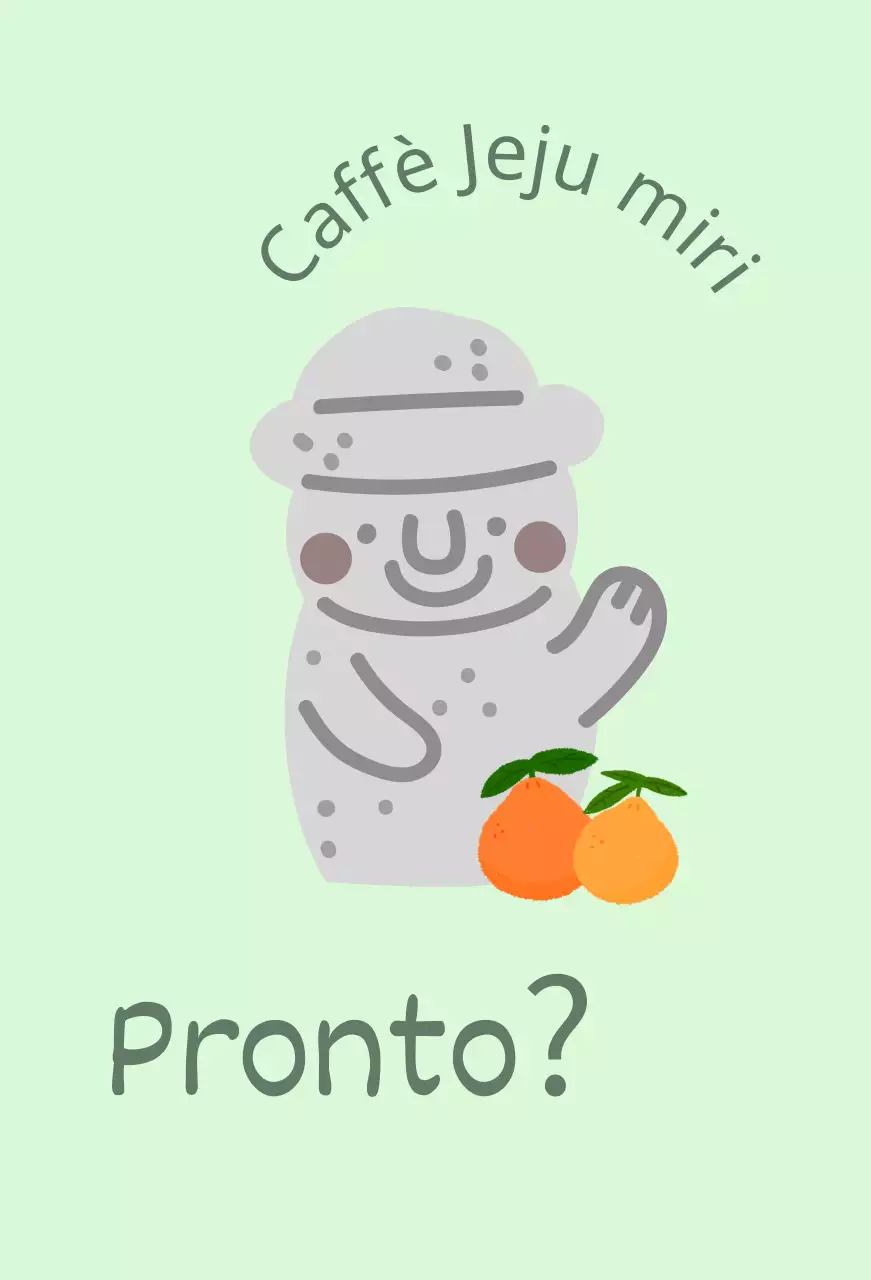 Jeju Cafe Balt, un grazioso caffè color menta con mandarini e dolharbang dell'isola di Jeju