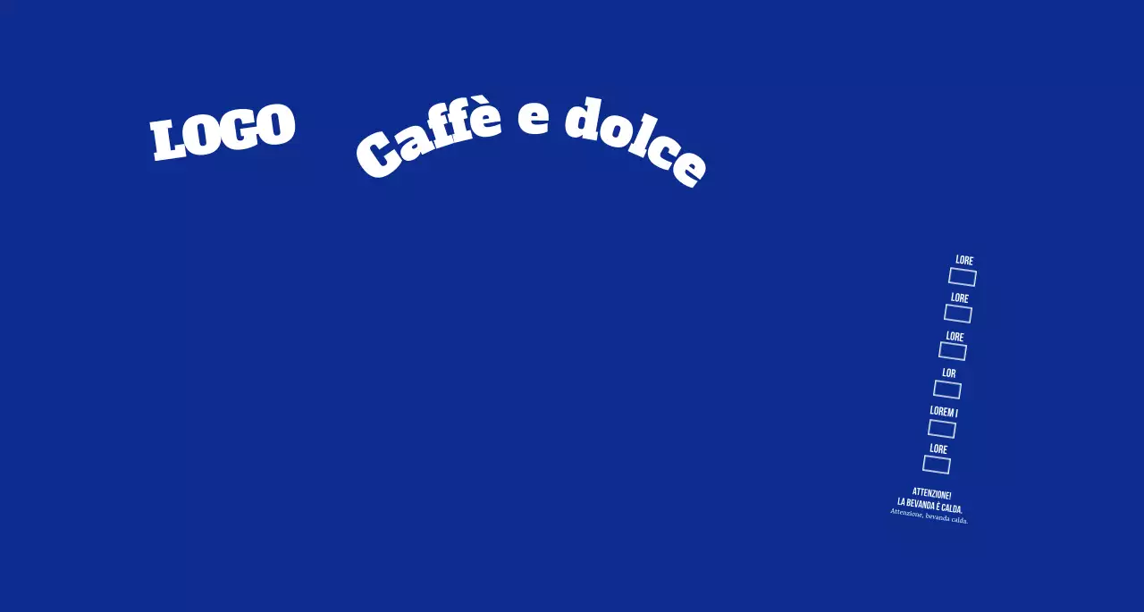 Logotipo in stile pulito in blu scuro e bianco per un caffè