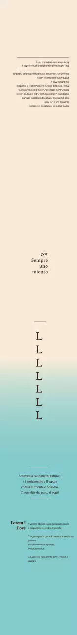 Etichetta millefoglie blu avorio sfumata