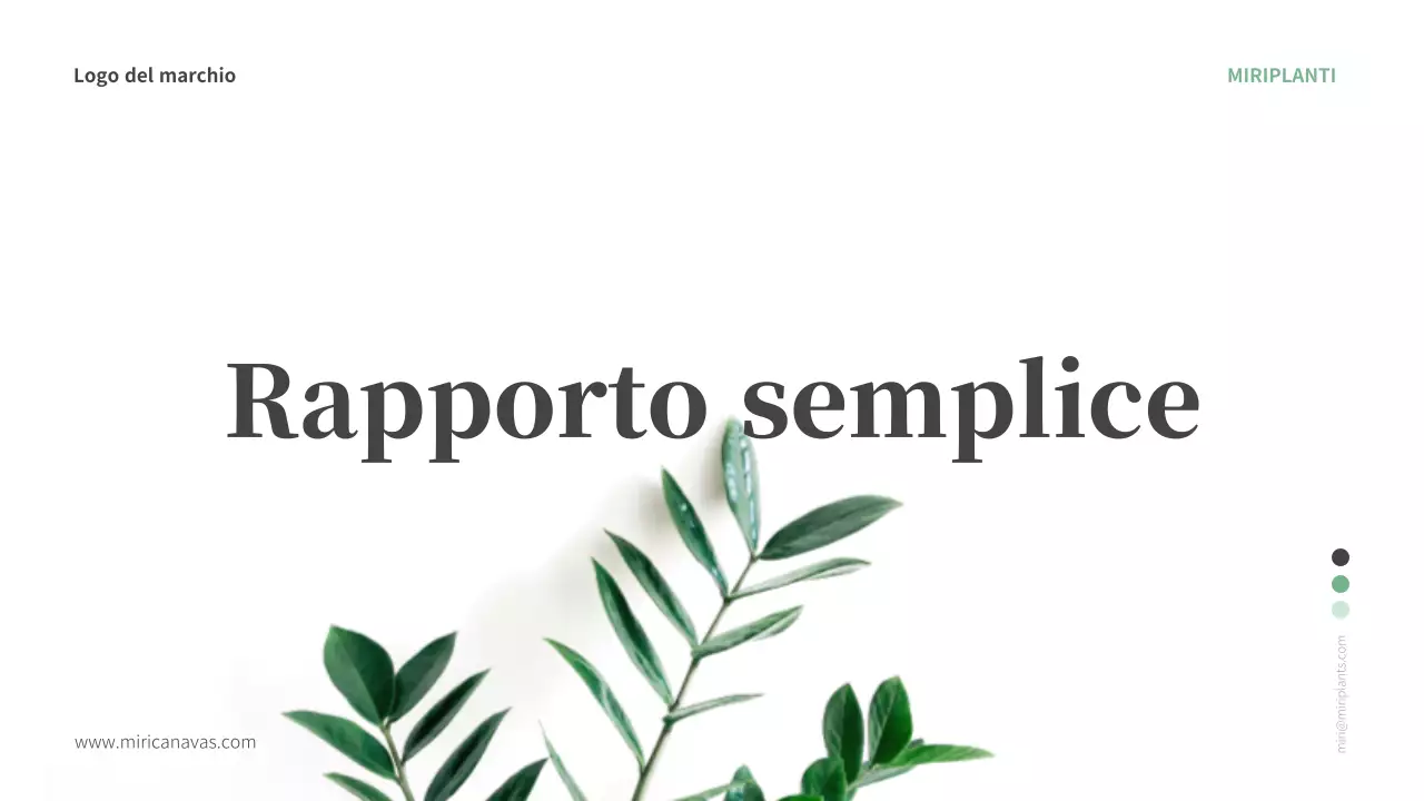 Modello di pianta a tema verde e bianco